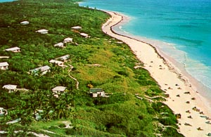 Aerial postcard of Pink Sands Resort, Harbour Island, Bahamas, photo by Hannau Robinson